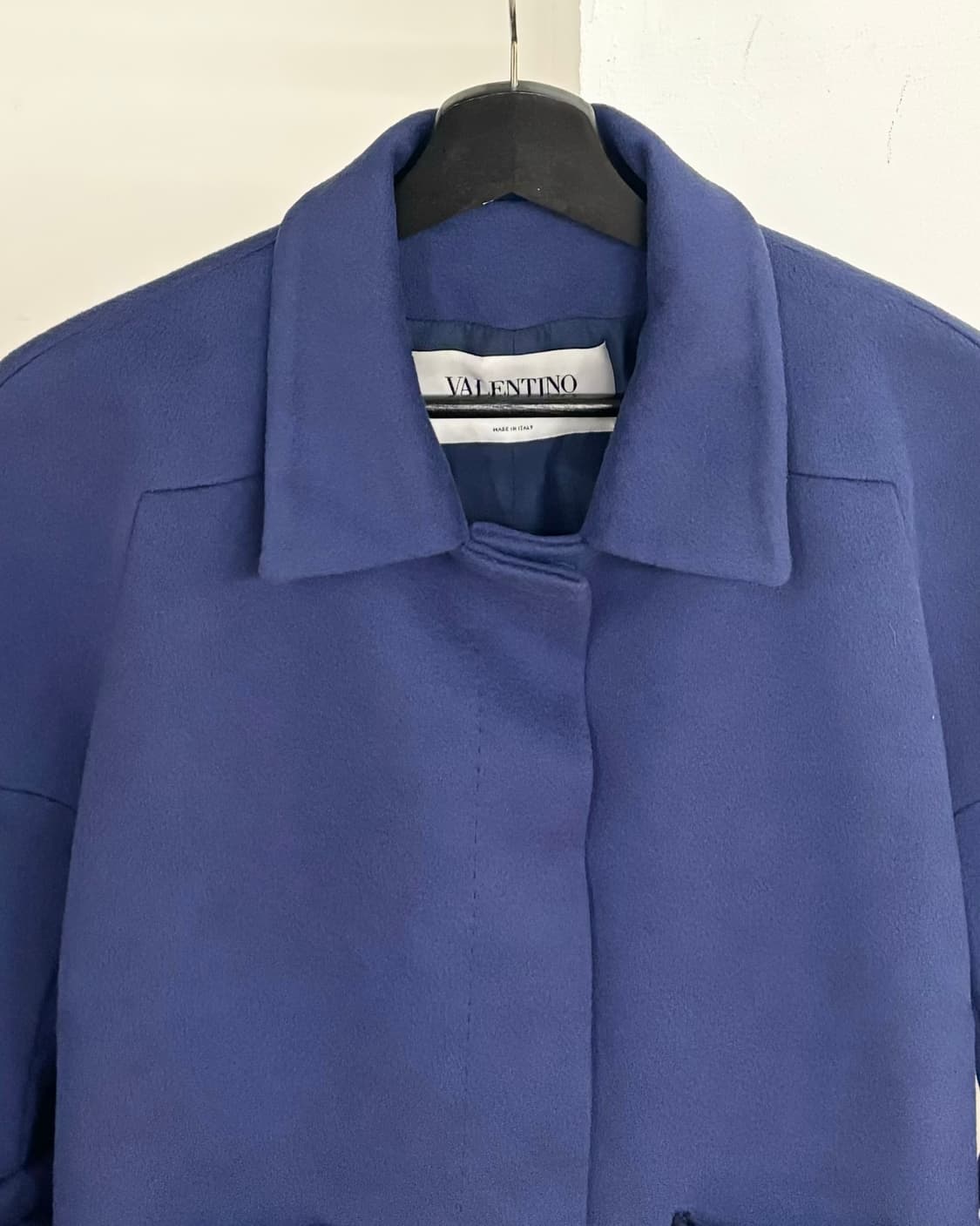 발렌티노 딥 블루 더블 레이어 울 캐시미어 숏 자켓 상품이미지2