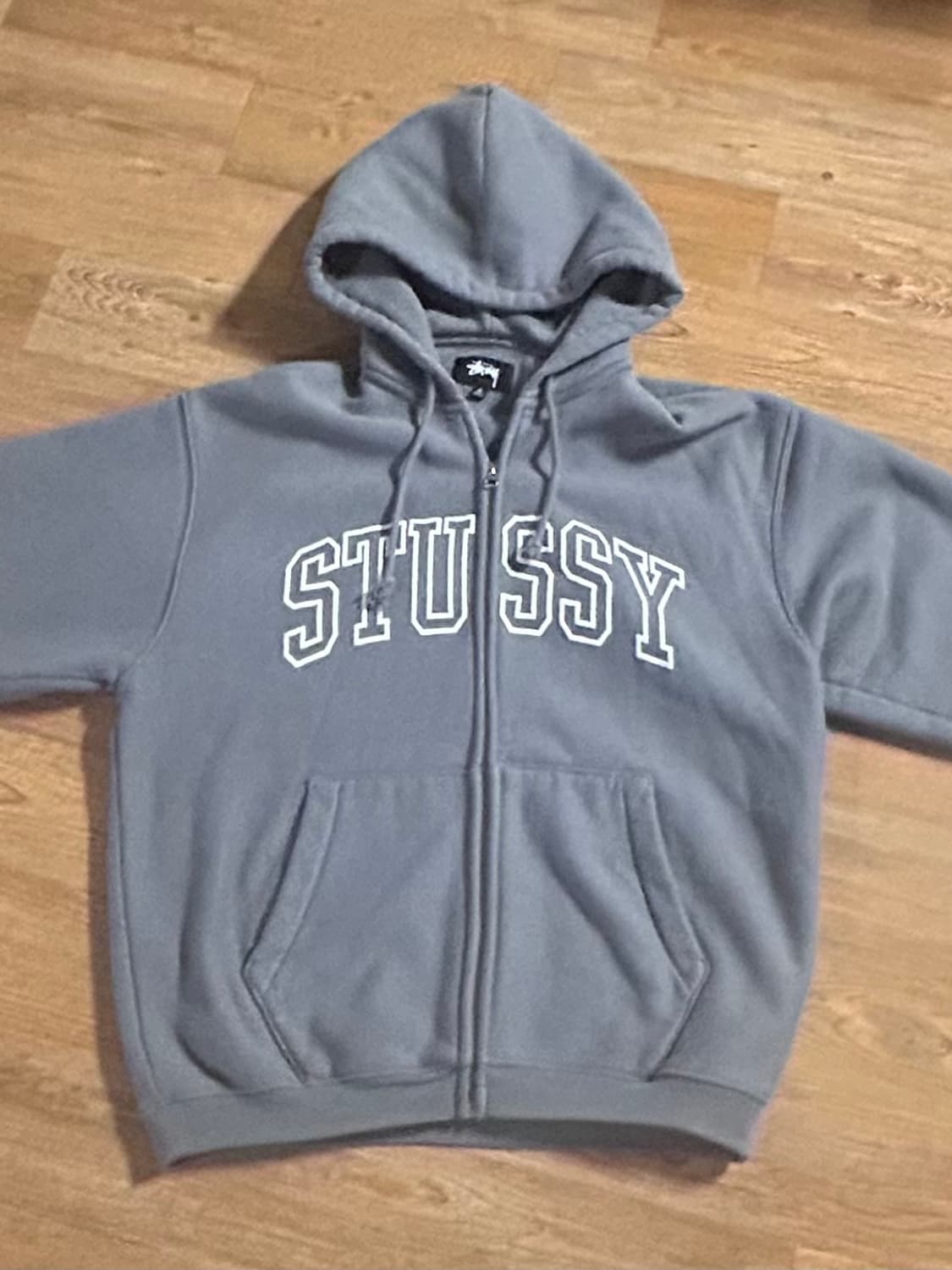 스투시 아웃라인 후드집업 그레이 상품이미지2