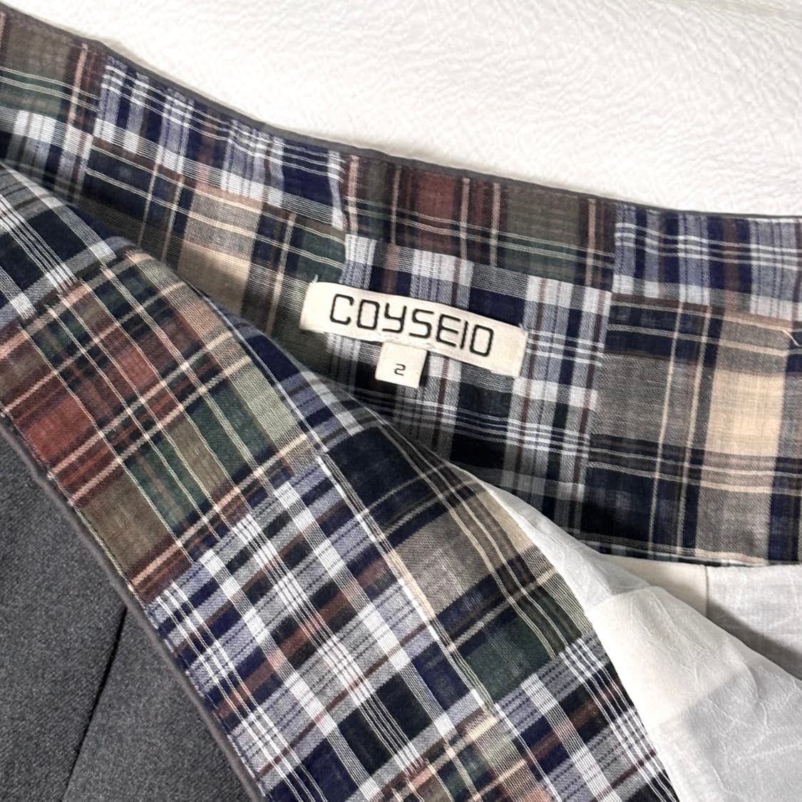 코이세이오 더블 웨이스트 플리츠 스커트 그레이 2 사이즈 상품이미지4