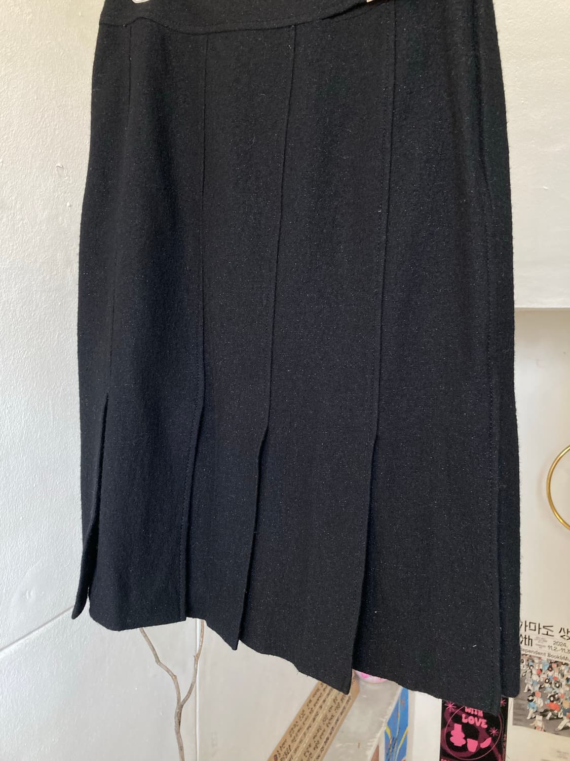 빈티지 버클 미디 스커트 상품이미지3