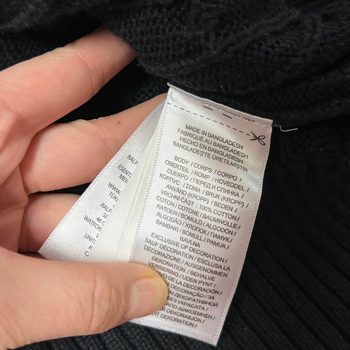 폴로 랄프로렌 네이비 케이블 니트 L 상품이미지6