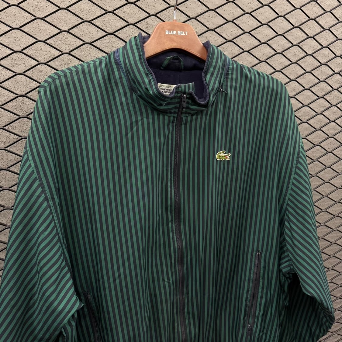 라코스테 스트라이프 블루종자켓 프렌치메이드 컬렉션 PK안감 디테일 상품이미지3