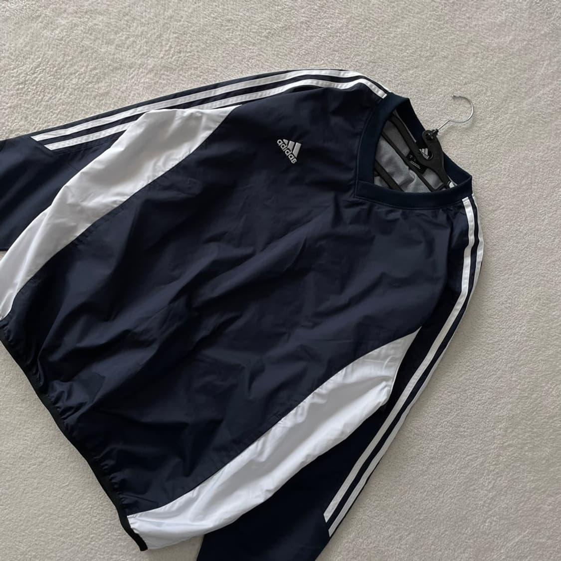 L 아디다스 웜업 바람막이 네이비 올드스쿨 100 상품이미지3