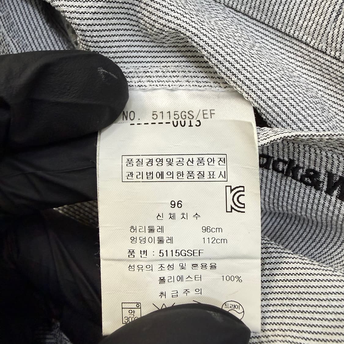 96 블랙앤화이트 시어서커 골프팬츠 0420T 상품이미지5