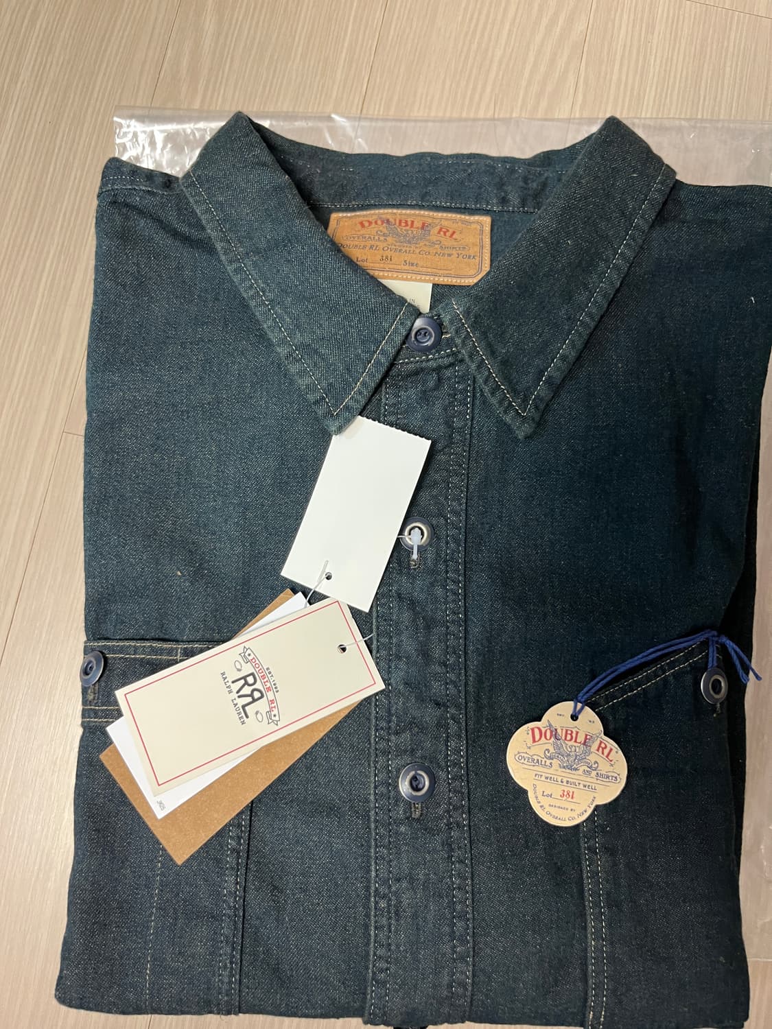 RRL(더블알엘) 인디고 데님 워크셔츠 XL사이즈 (새상품) 상품이미지1