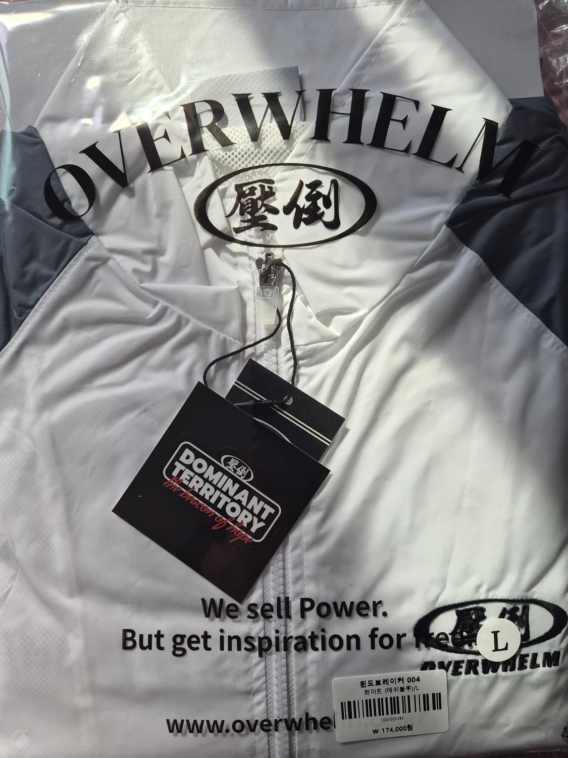 압도 윈드브레이커 애쉬블랙 L 새상품  상품이미지4