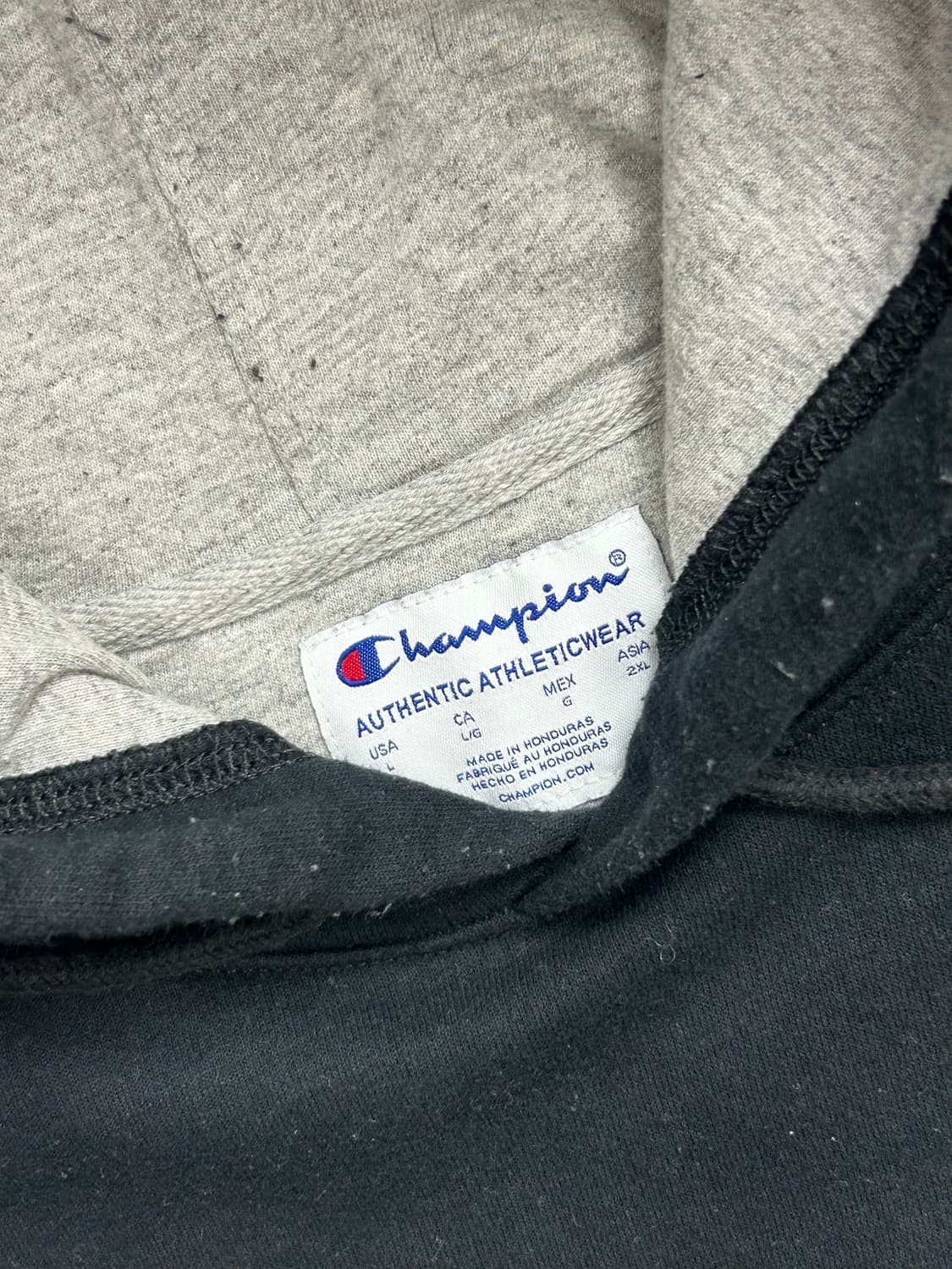 챔피온 빅로고 블랙 후드티 2XL 상품이미지5