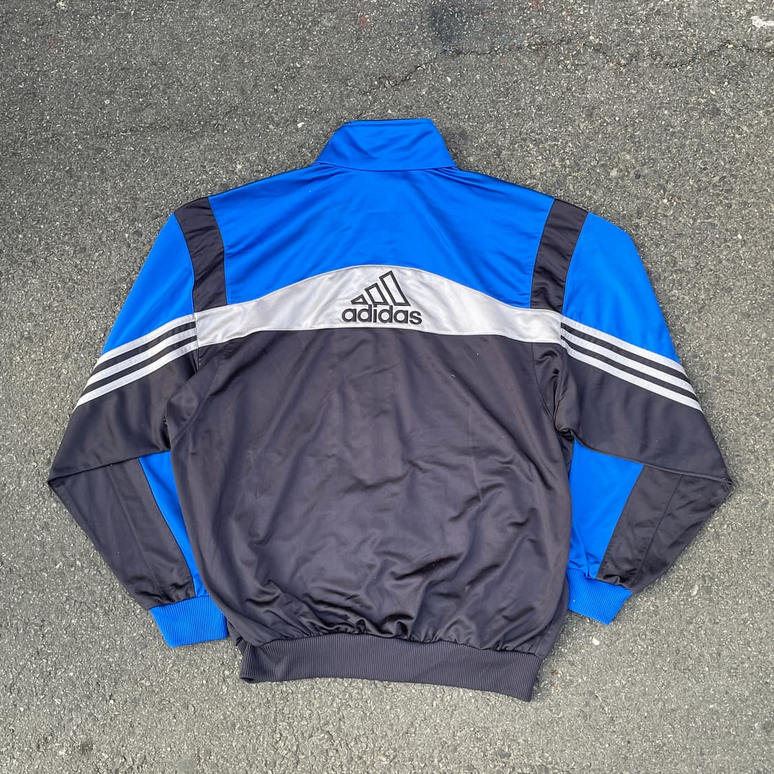 90s 아디다스 배색 올드스쿨 오버핏 빅로고 져지 트랙탑 XL 상품이미지2