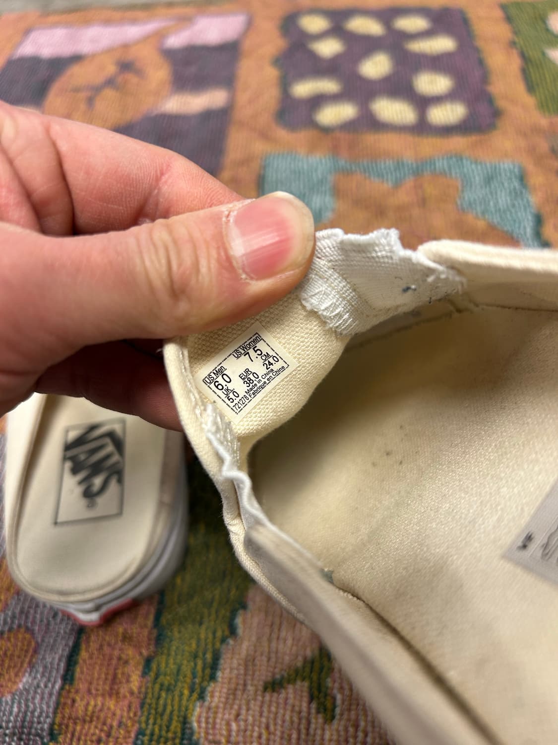 반스 레드체커보드 뮬 size 240 상품이미지3