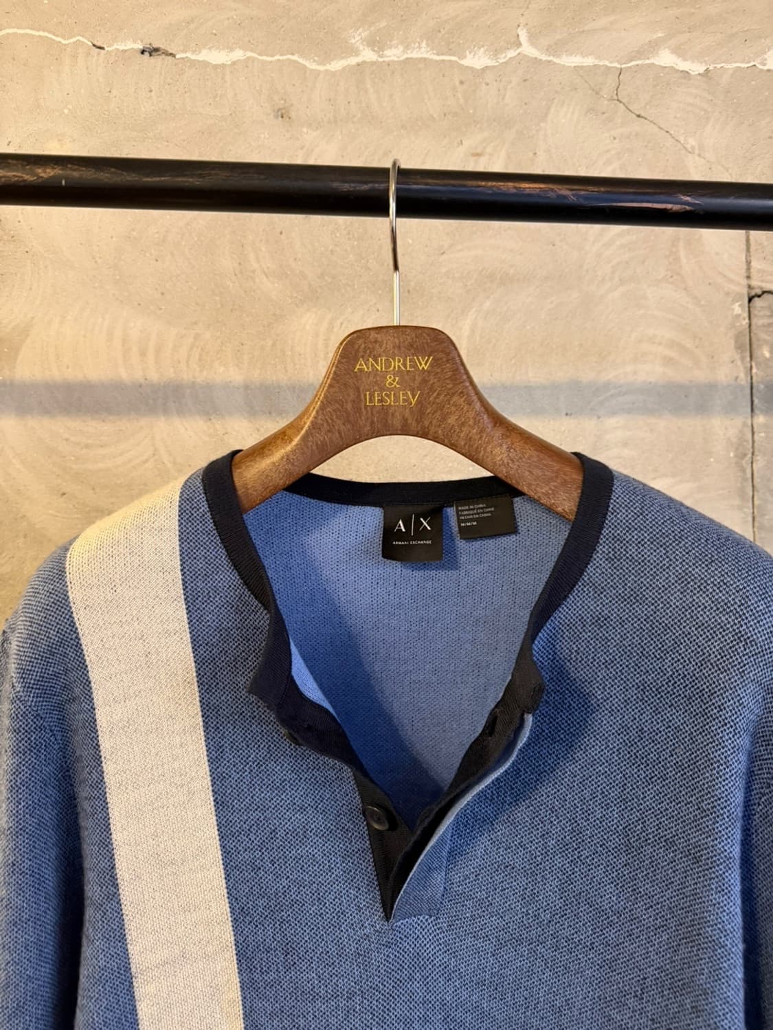 아르마니 익스체인지 헨리넥 니트 100 상품이미지6