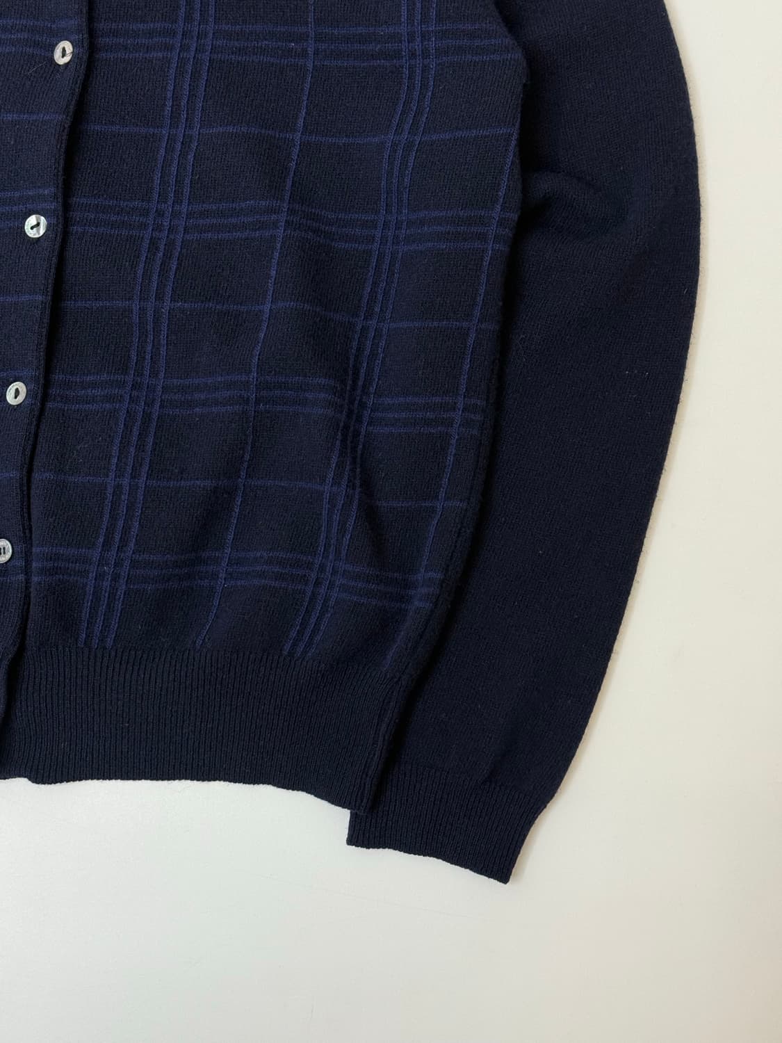 Burberry 버버리 네이비 체크 가디건 상품이미지3