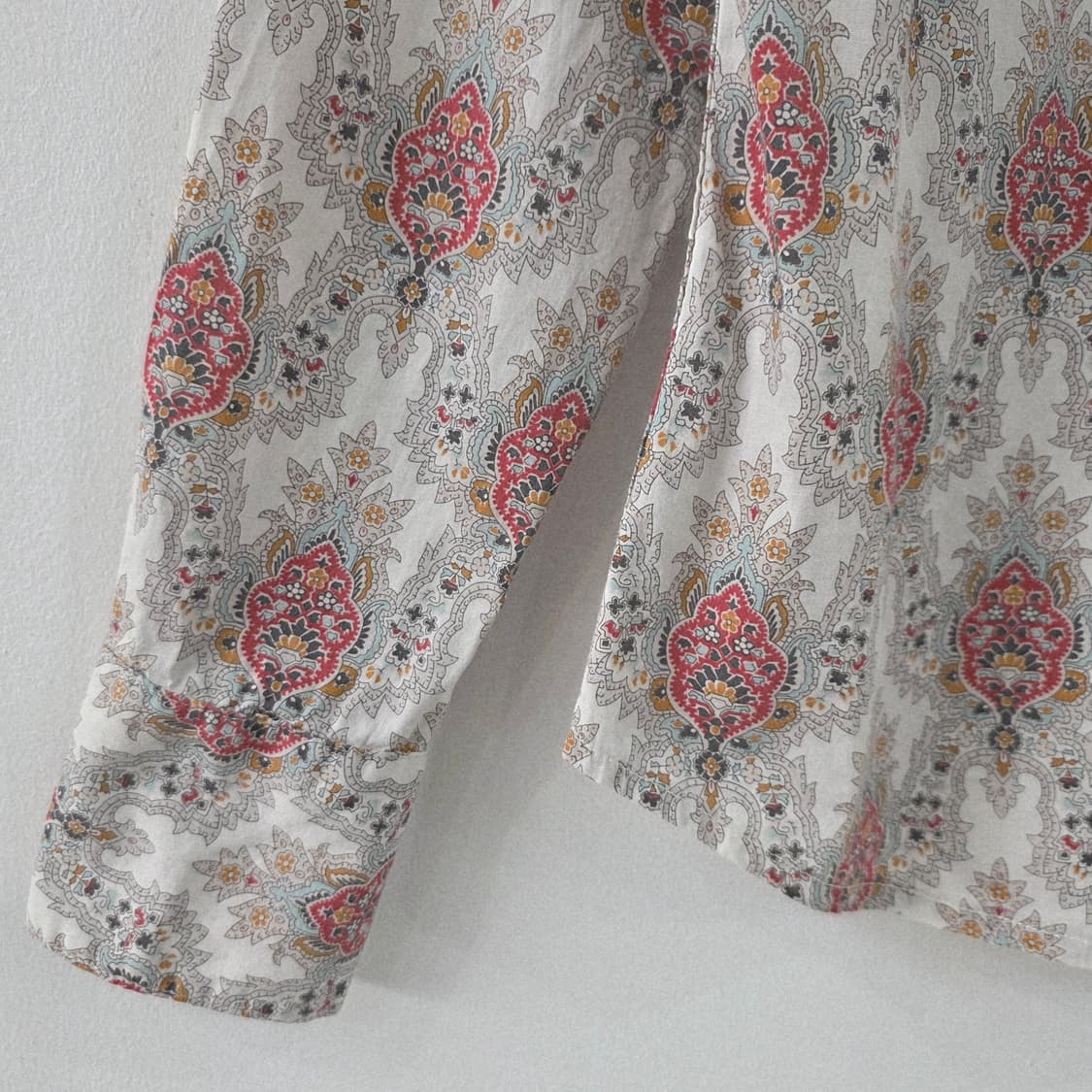 에스닉 페이즐리 패턴 코튼 셔츠 상품이미지5