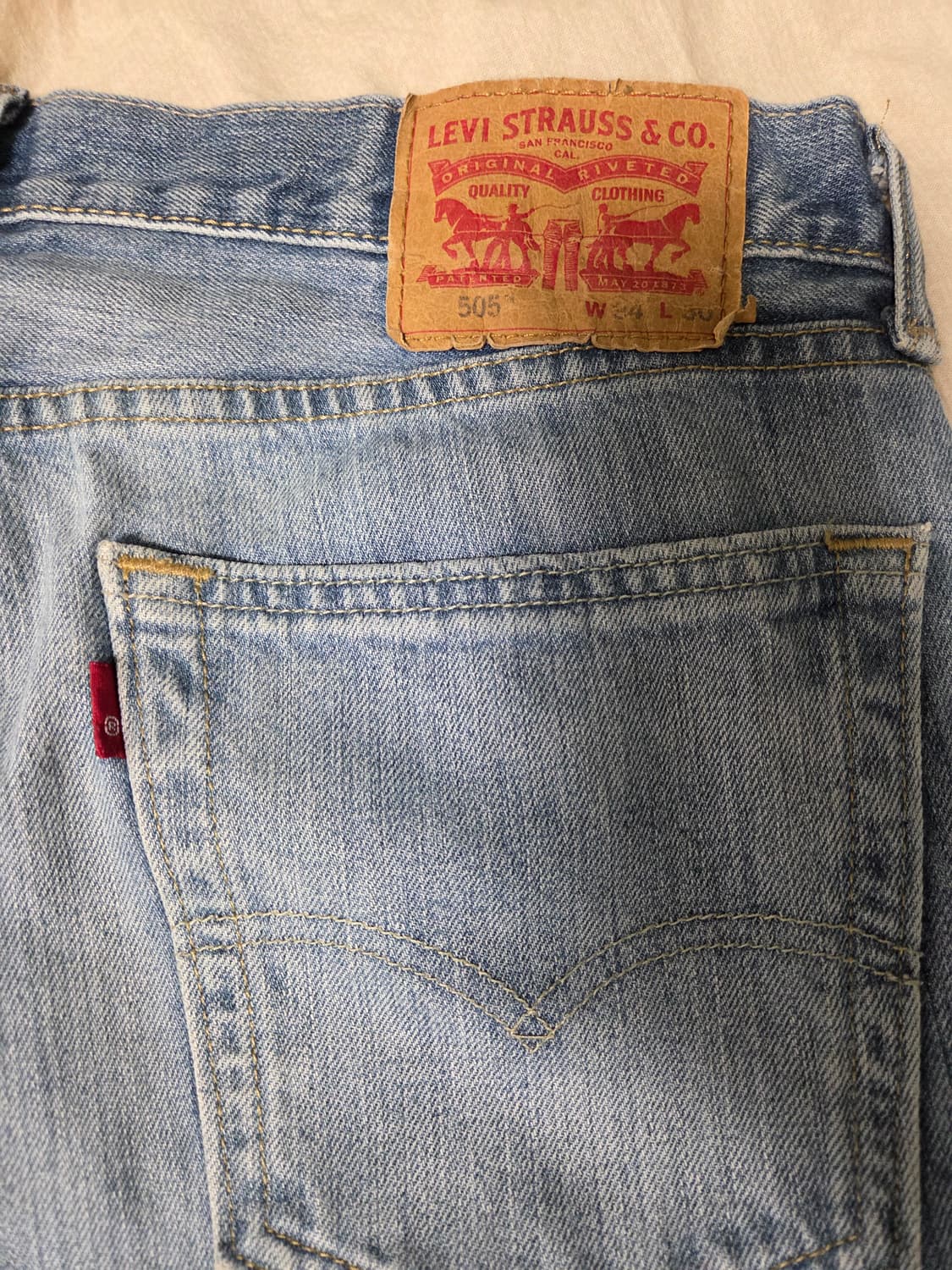 리바이스 505 데님 팬츠 34×30 상품이미지4