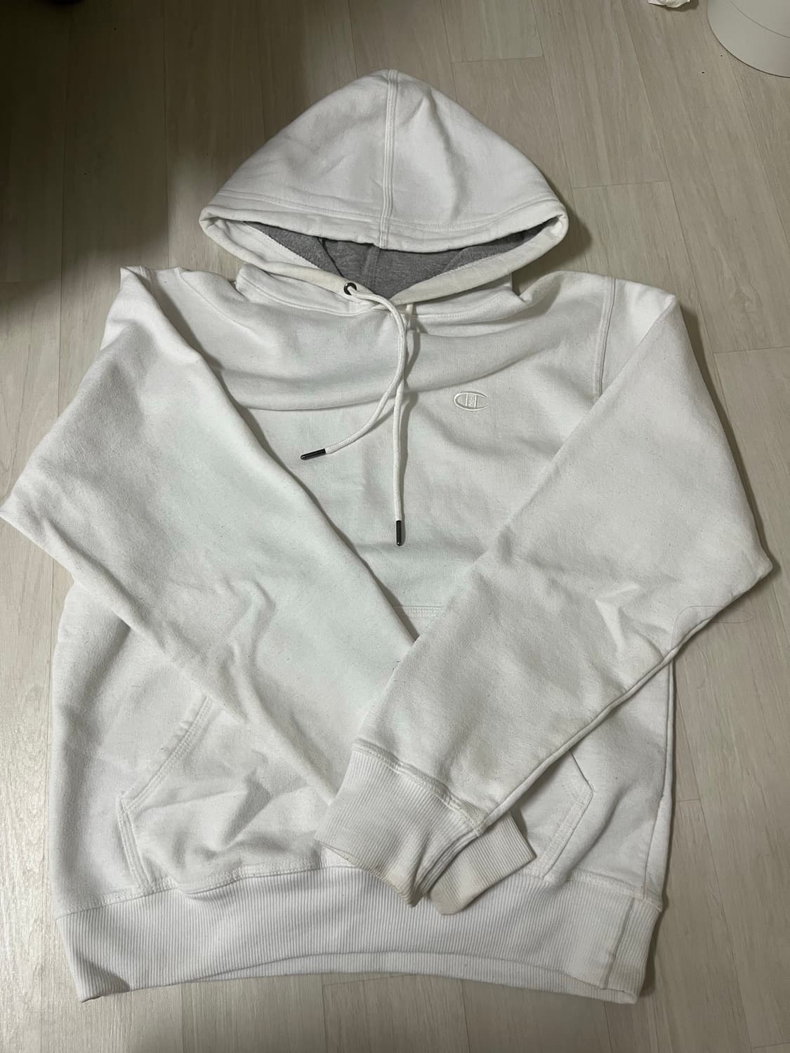 챔피온 흰색 후드티 상품이미지1