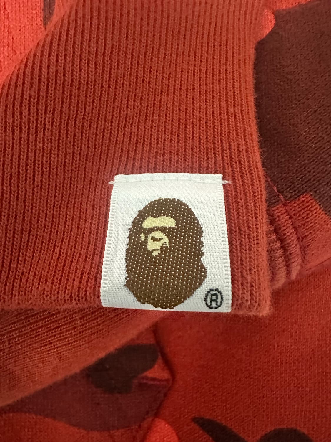 베이프 레드 카모 후드티 XL 상품이미지6