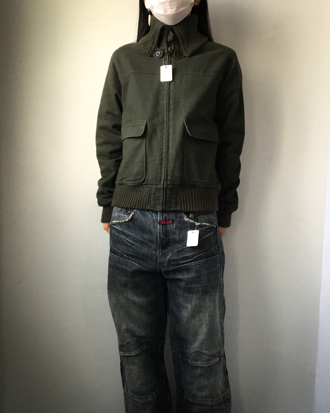 Ribbed layered high neck jacket 상품이미지8