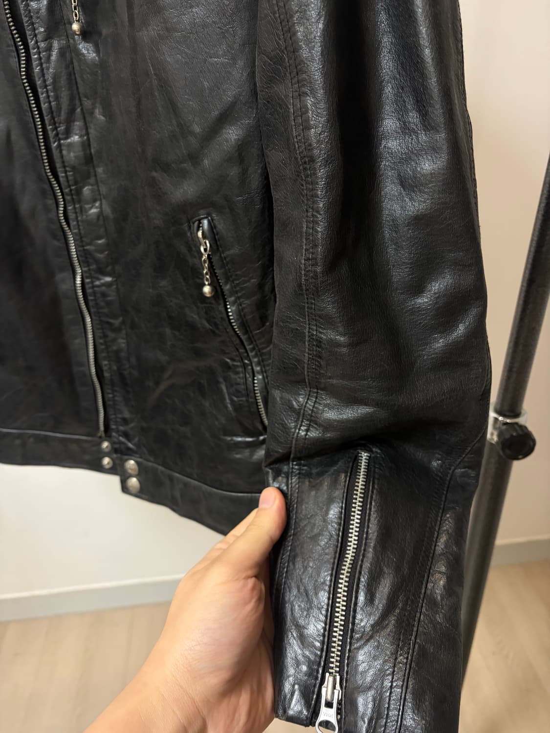 (L) On board 싱글라이더 소가죽 자켓 상품이미지3