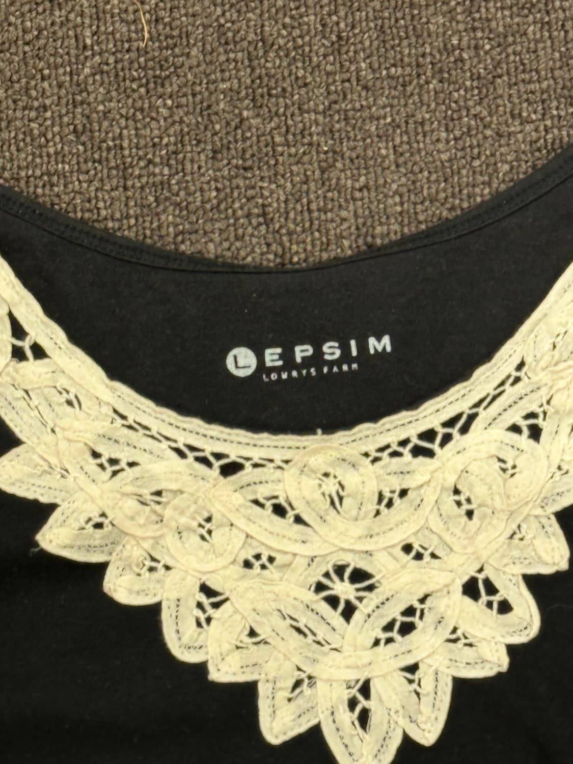 L)Japanese vintage 여성 블랙 레이스 롱슬리브 상품이미지4