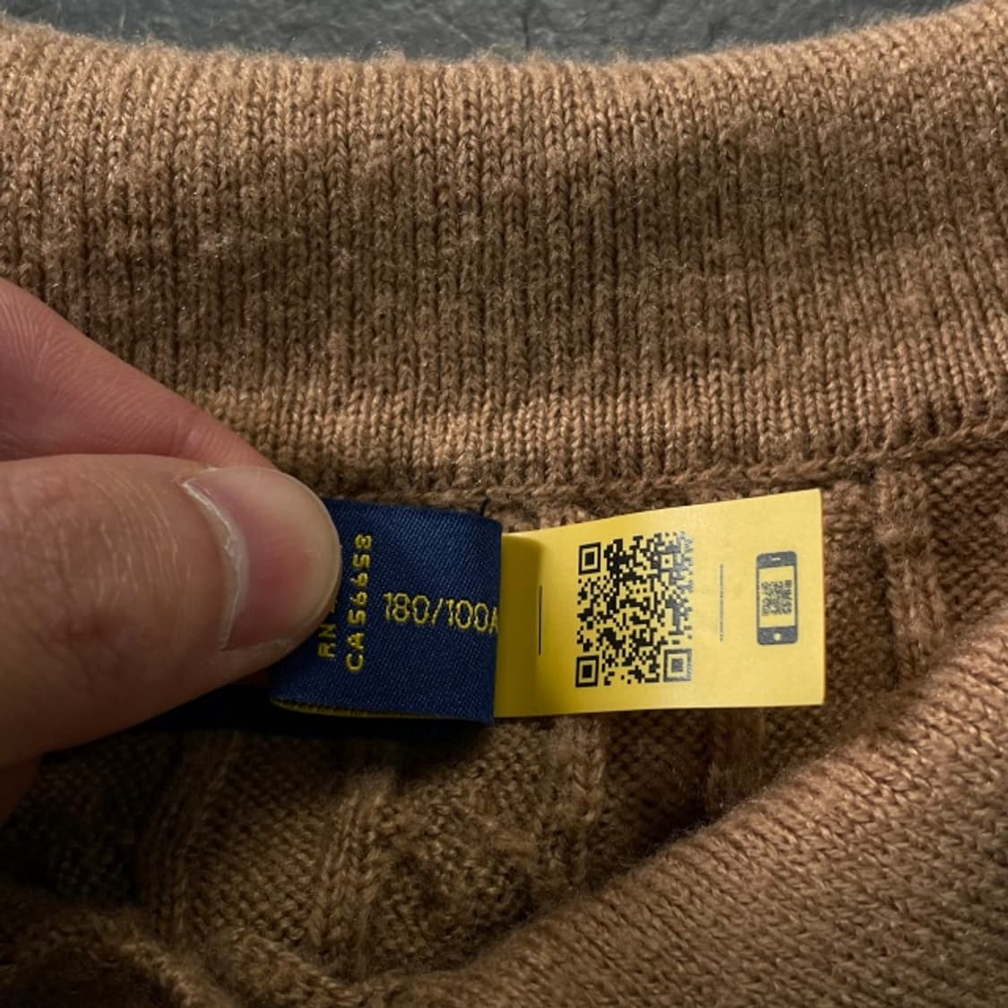 100 폴로 랄프로렌 꽈배기 카라 니트 상품이미지4