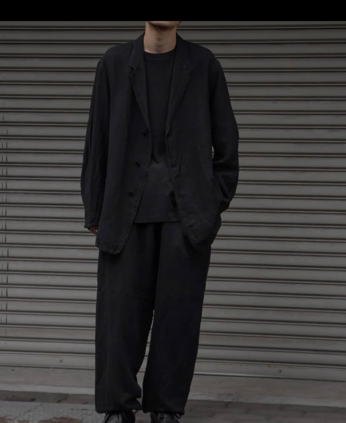 코모리 실크 자켓 페이드 블랙 1 상품이미지1