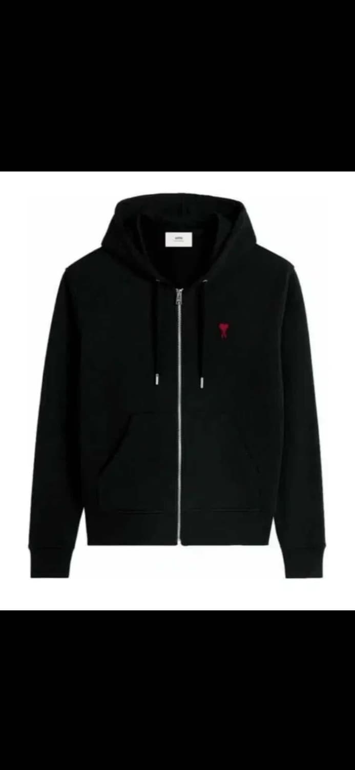 🔥[새상품/QR정품]🔥아미 후드집업 스몰로고 블랙,그레이, 네이비  상품이미지7