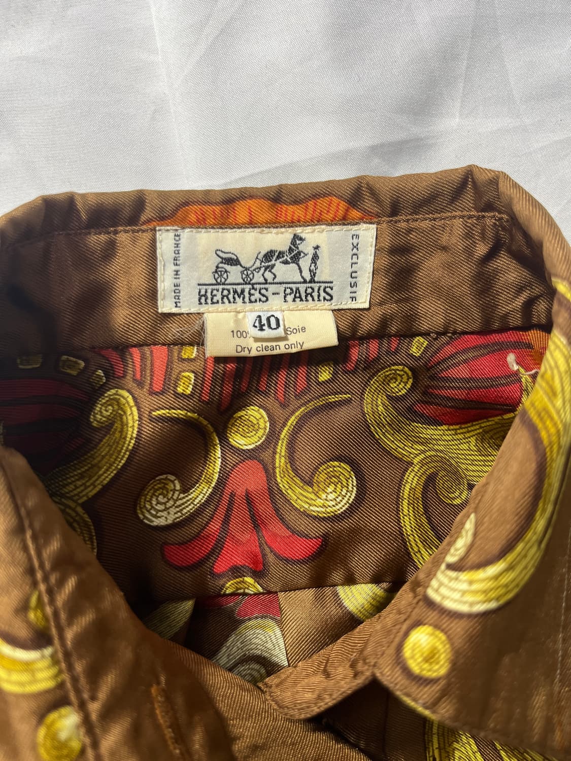 에르메스 바로크 패턴 실크 셔츠 상품이미지7