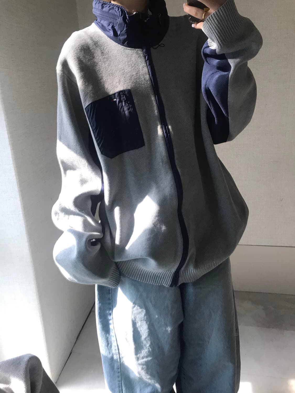 타미힐피거 그레이 니트집업 상품이미지3