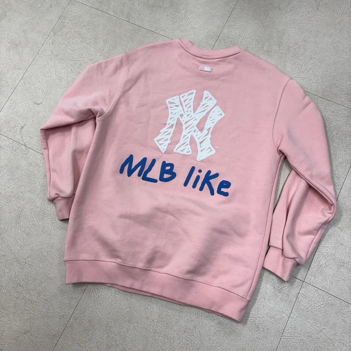 MLB 뉴욕양키스 핑크 맨투맨 상품이미지1