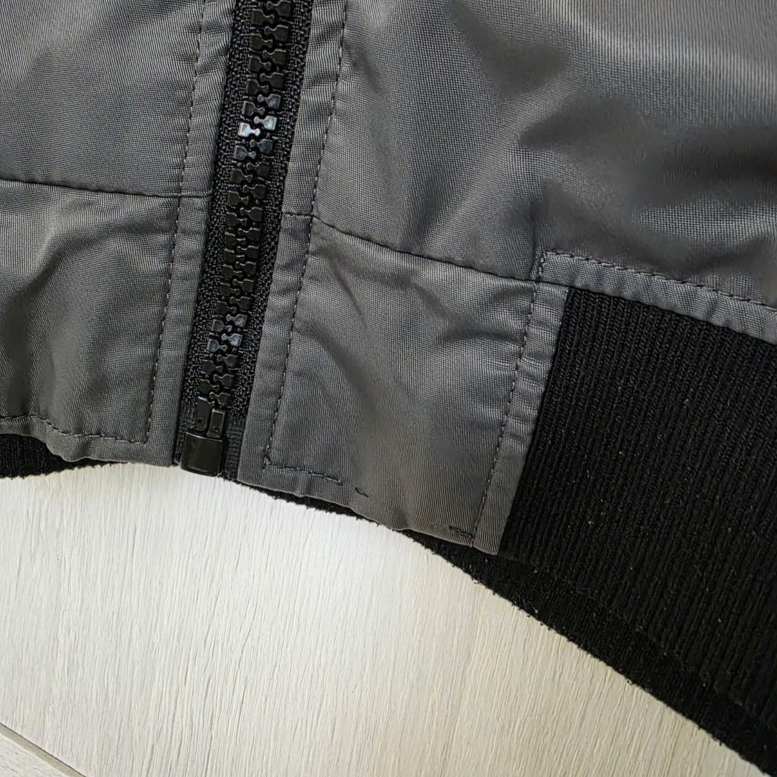 에비수 용 자수 봄버 자켓 그레이 (110) 상품이미지7