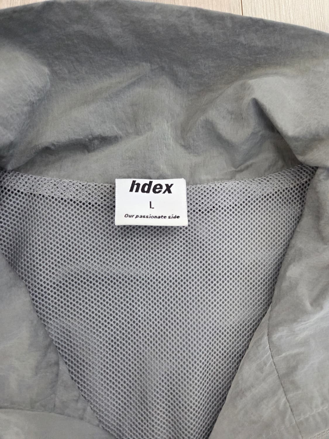 에이치덱스 hdex 하덱스 메탈 나일론 윈드브레이커 바람막이 그레이 L 상품이미지2