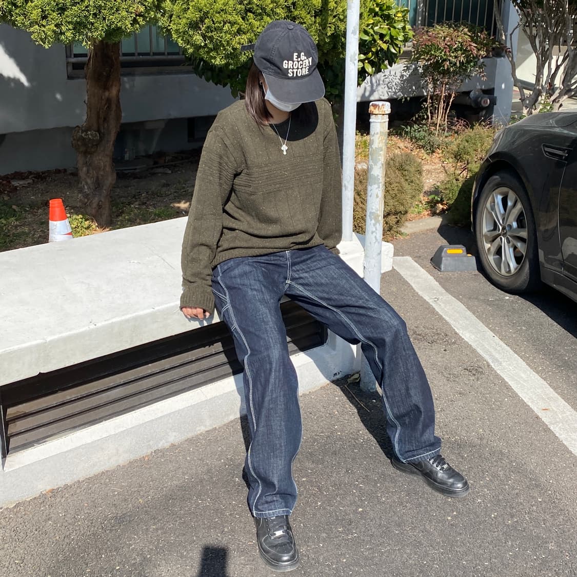 🧶 [INTERMEZZO] 빈티지 텍스처 버튼 포인트 니트 상품이미지4