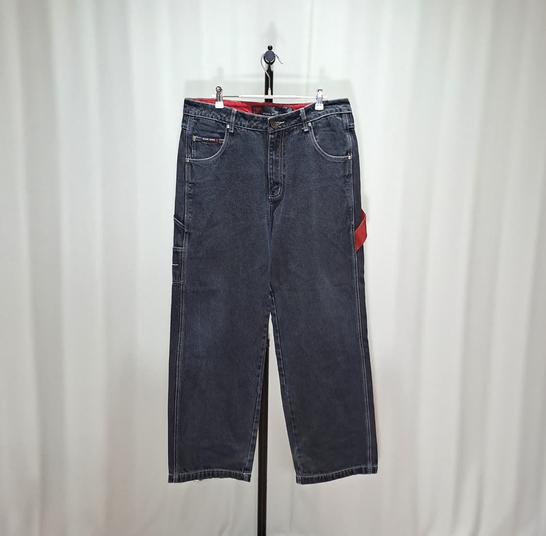 (택포) 칼카니 워시드 그레이 레드 카펜터 데님팬츠 34 B618 상품이미지1