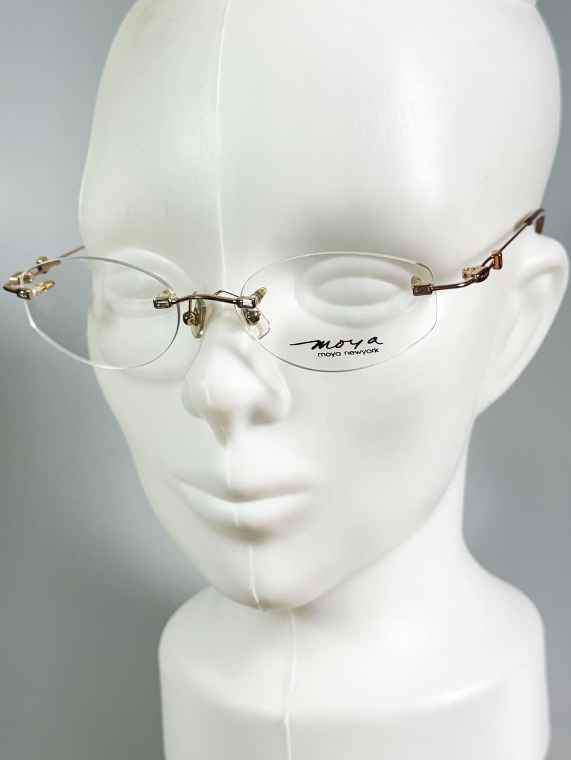 MOYA New York 골드 무테 오벌 프레임 빈티지 안경 상품이미지8