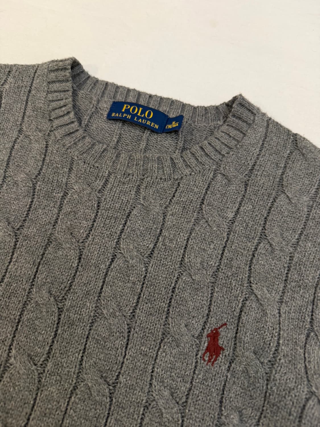 폴로 랄프로렌 꽈배기 케이블 니트 그레이 상품이미지2