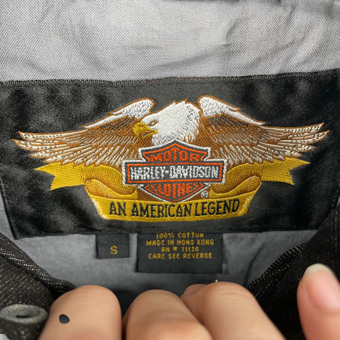 할리데이비슨 로고 패치 트러커 데님 자켓 상품이미지9