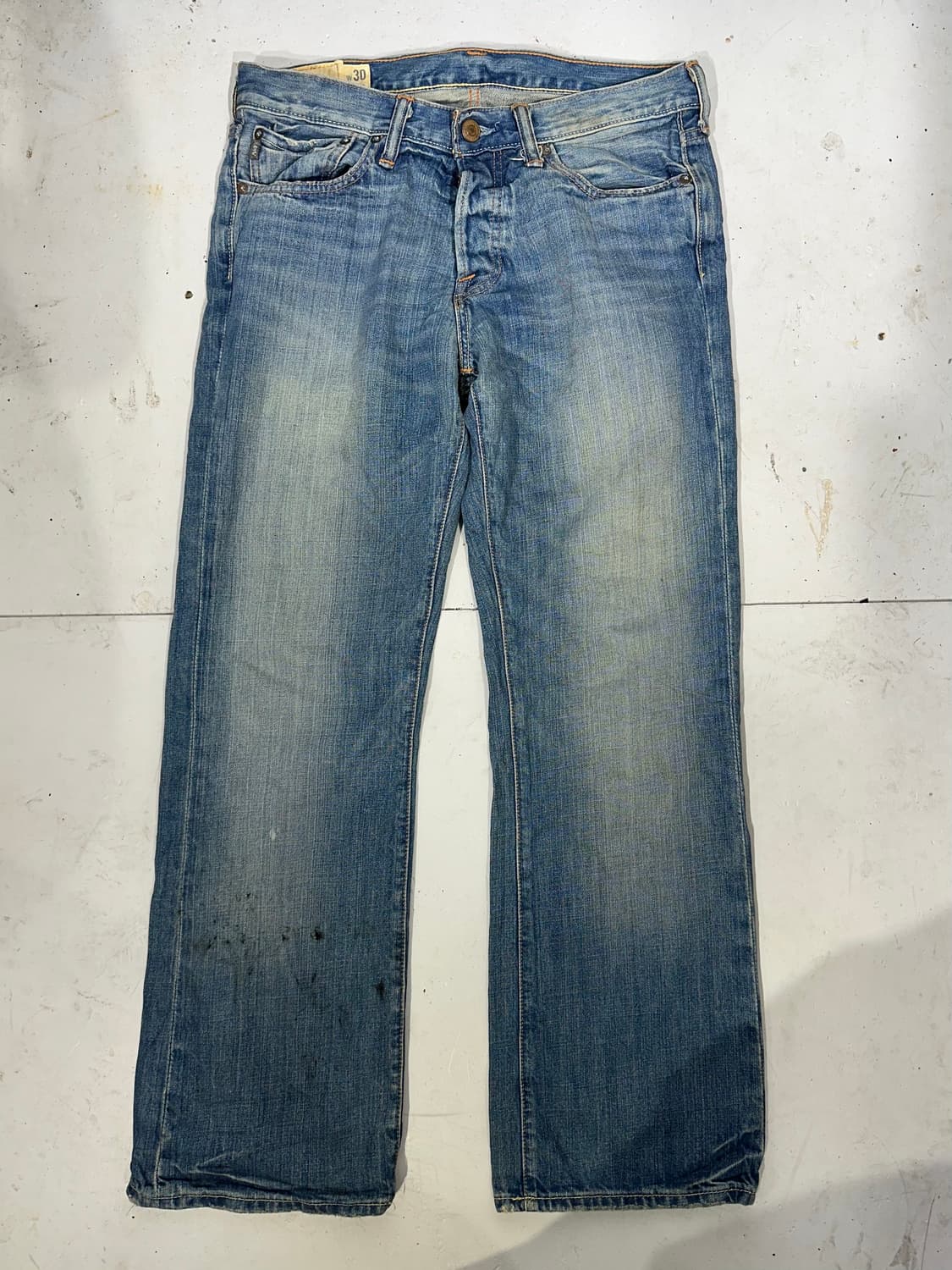 90s 아베크롬비 연청 와이드 데님 팬츠 청바지  상품이미지4