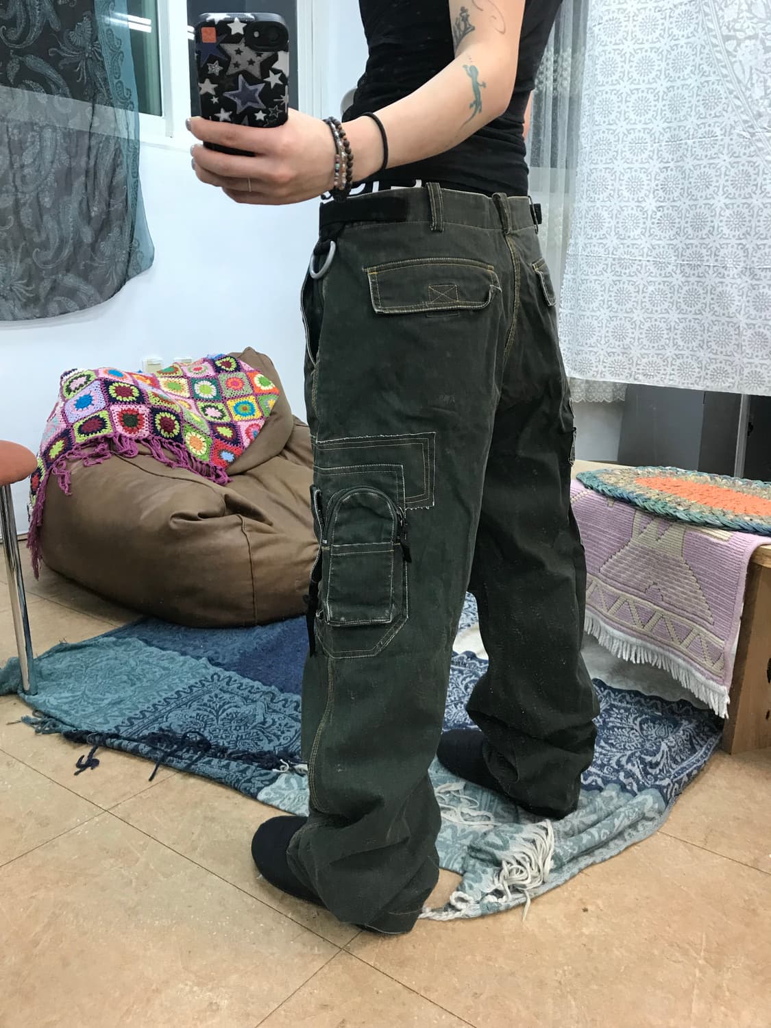 Sports k-i jeans 빈티지 포켓 디테일 카고팬츠  상품이미지1