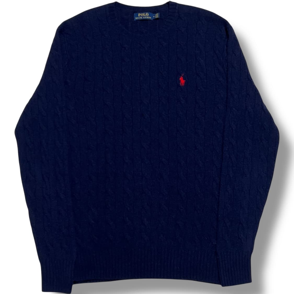 Polo Ralph Lauren 울 캐시미어 케이블 네이비 니트 상품이미지1