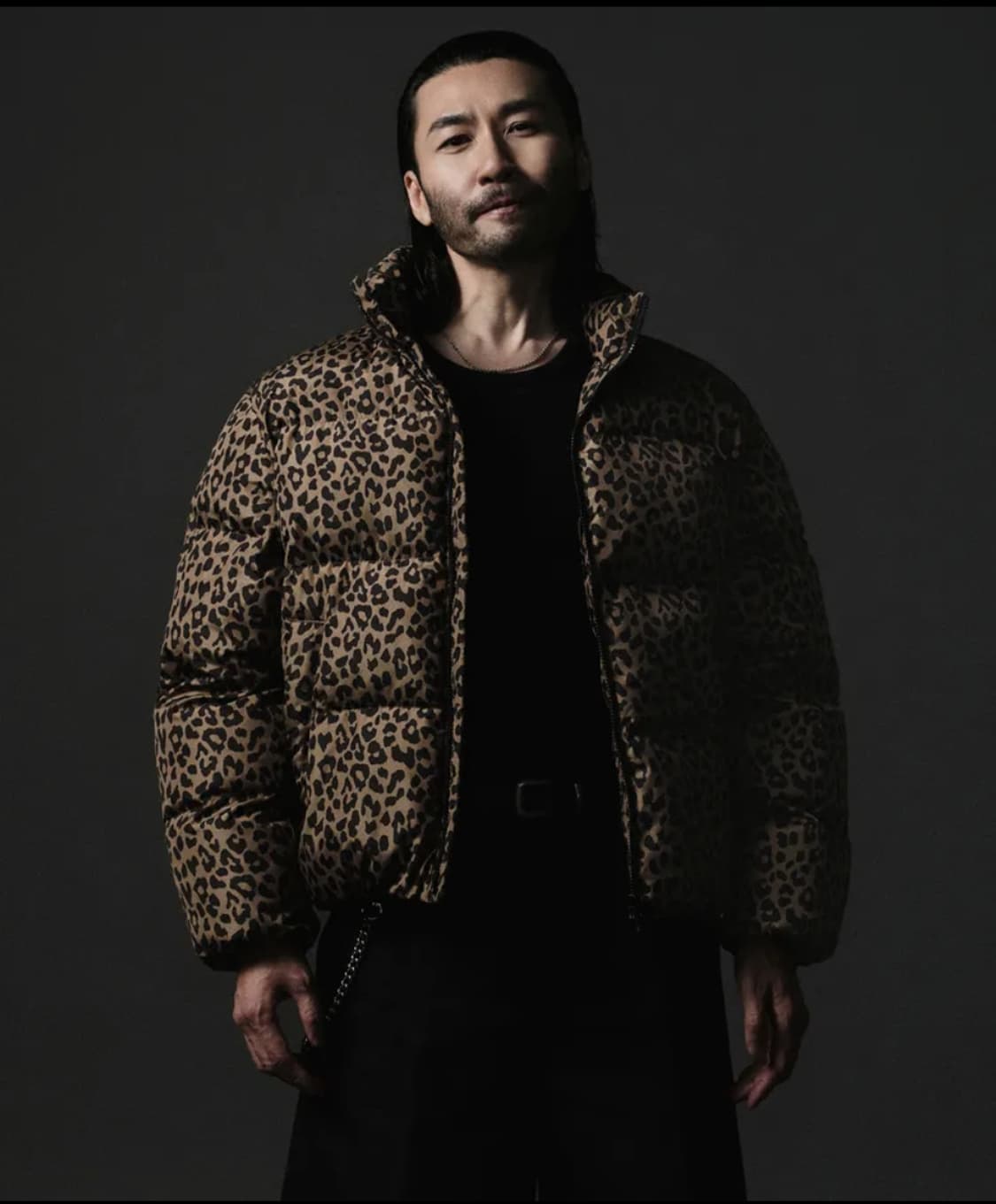 [M]무신사X노홍철 럭키가이 레오파드 숏패딩 상품이미지1