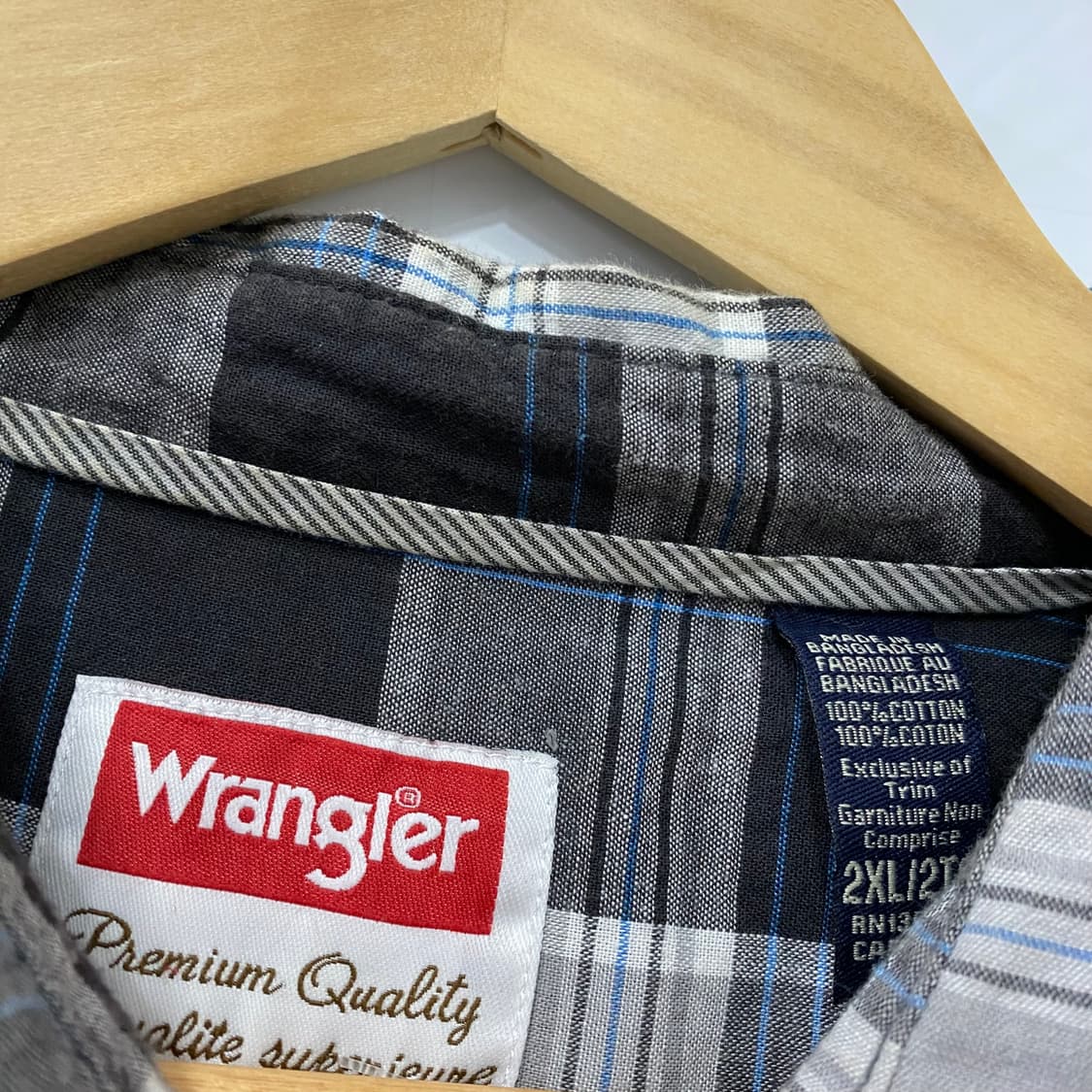 Wrangler 체크 긴팔셔츠(2XL) 상품이미지5