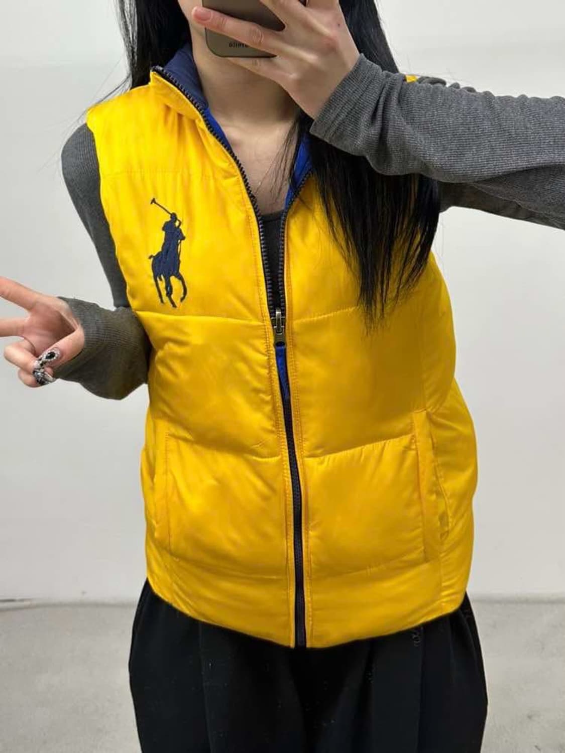 폴로 랄프로렌 빅포니 리버서블 양면 패딩 베스트 우먼 패딩조끼(L) 상품이미지2