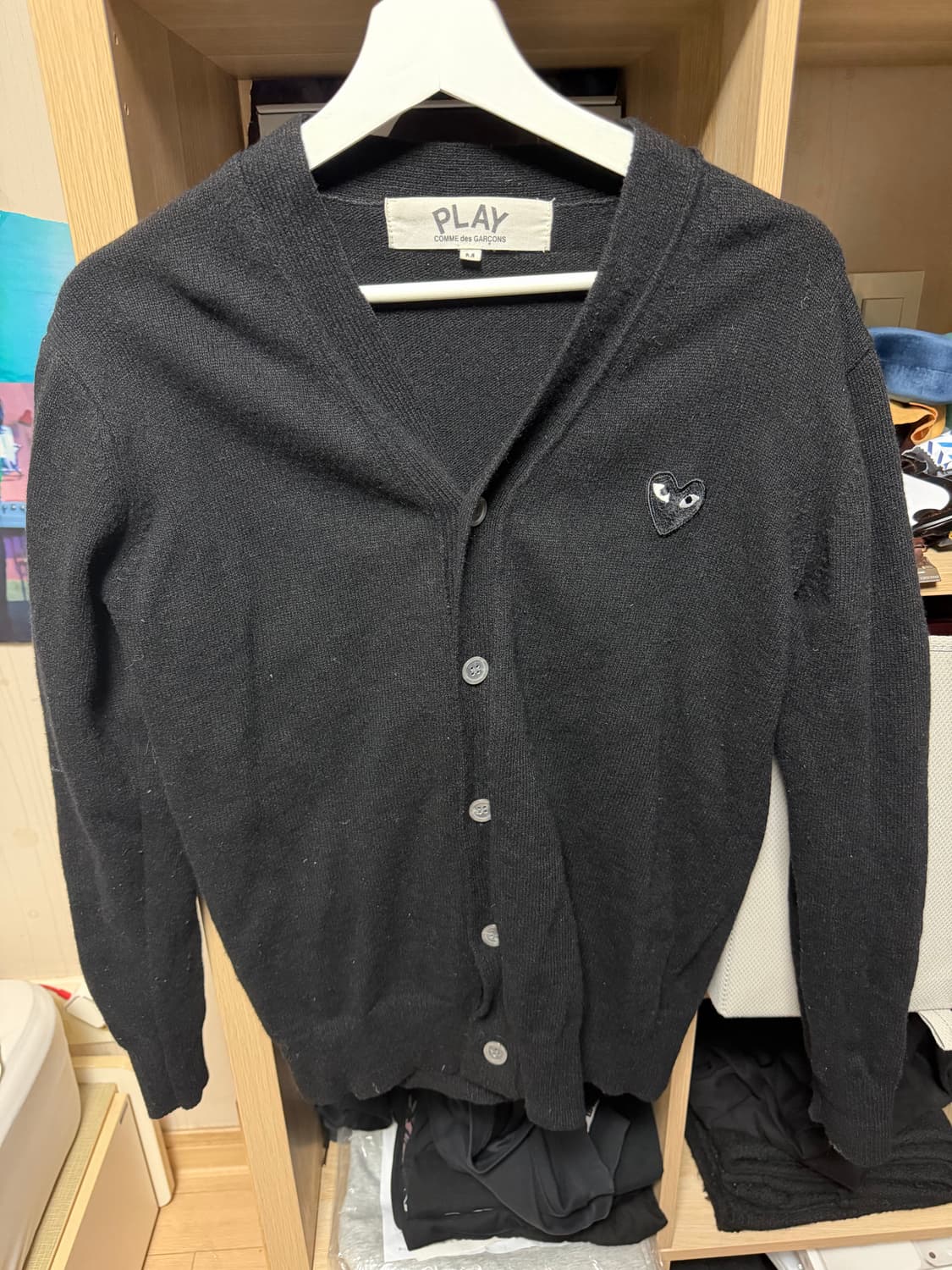 꼼데가르송 블랙 와펜 가디건 M 상품이미지1