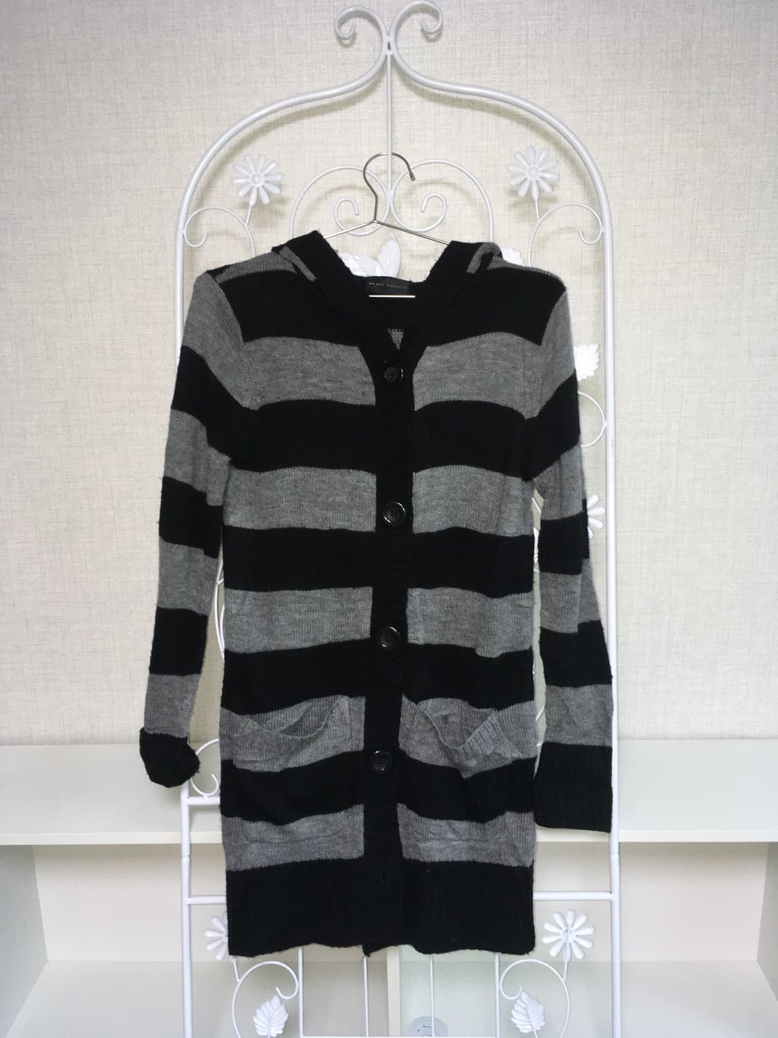 jpn vintage stripe hood long cardigan 상품이미지3