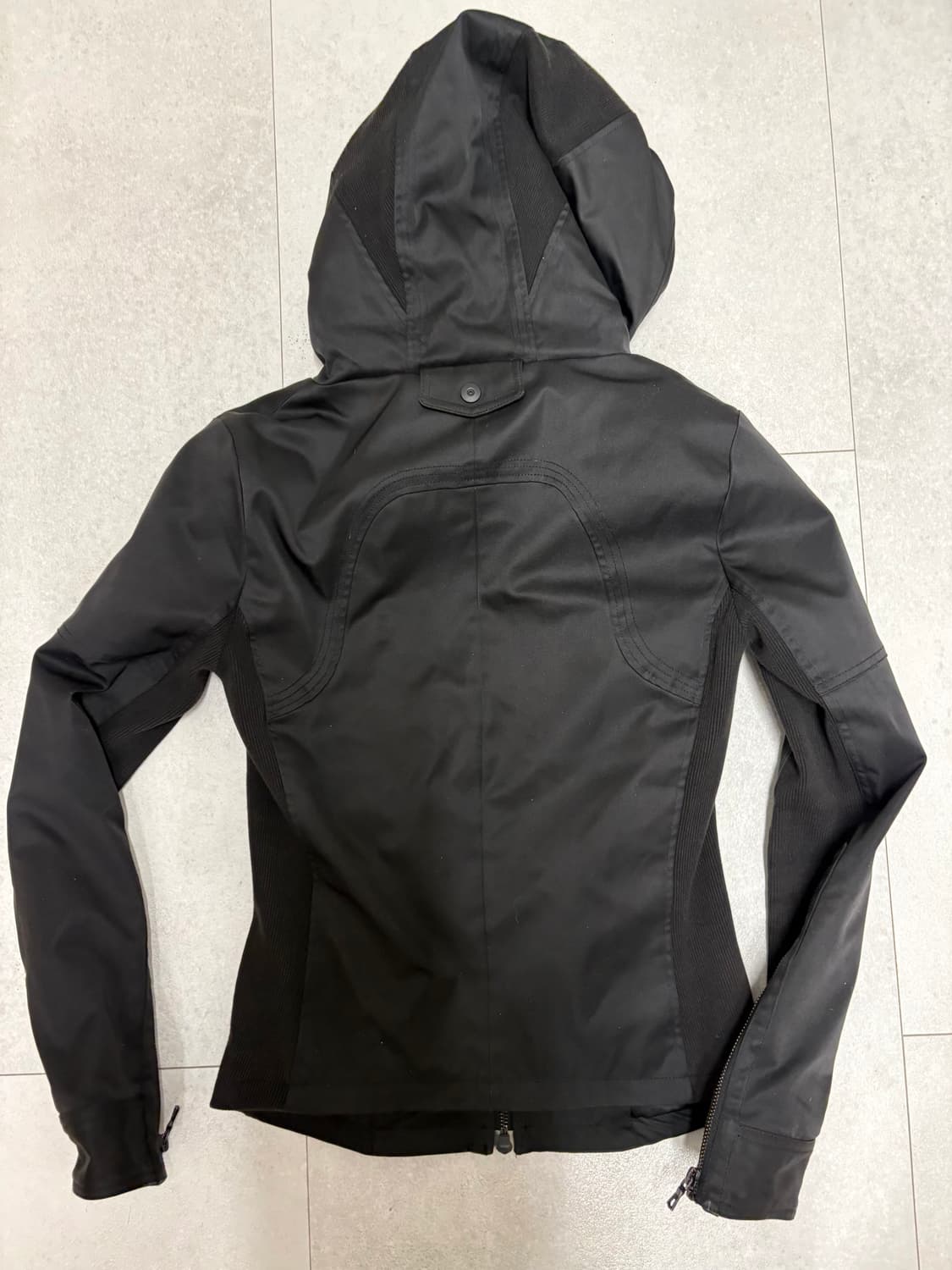 No id 레더 후드 자켓 상품이미지3