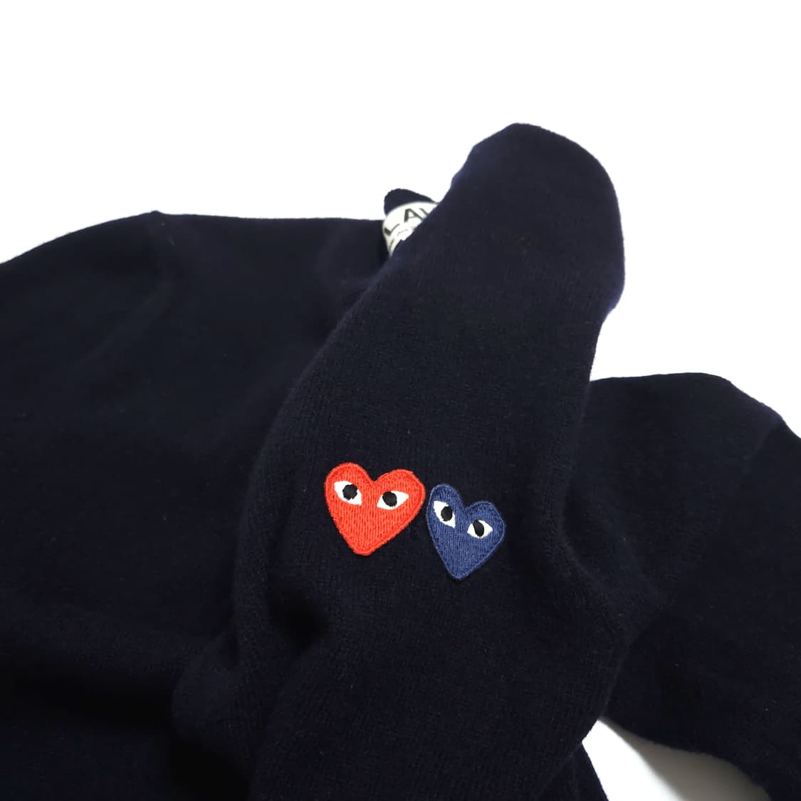 꼼데가르송 우먼 더블 와펜 가디건 네이비 상품이미지5