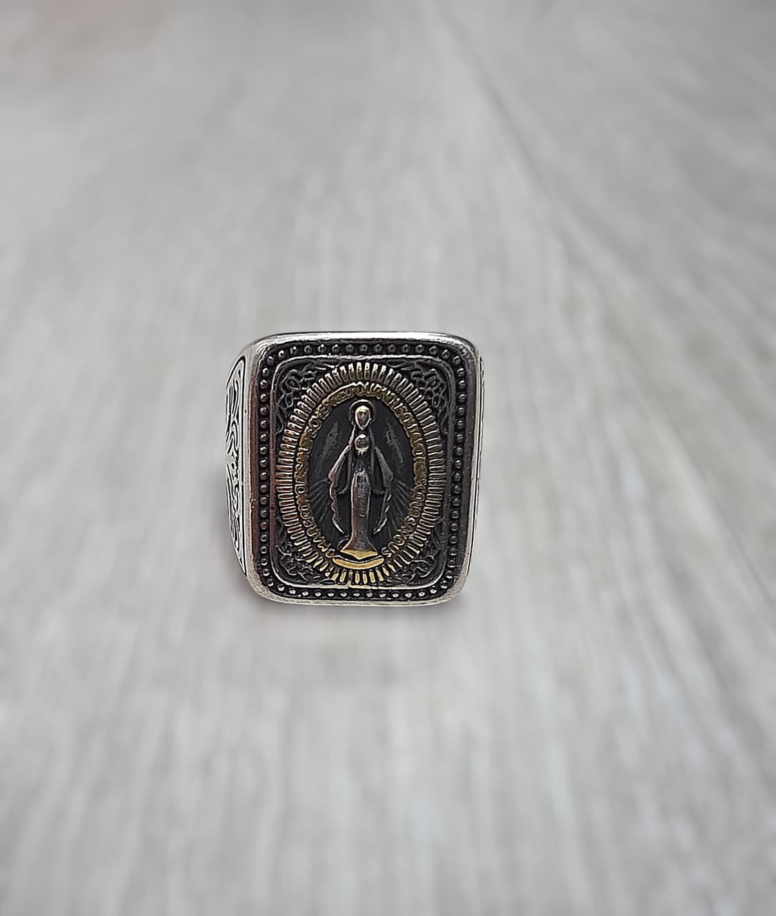 실버925 성모 마리아 은반지 상품이미지2