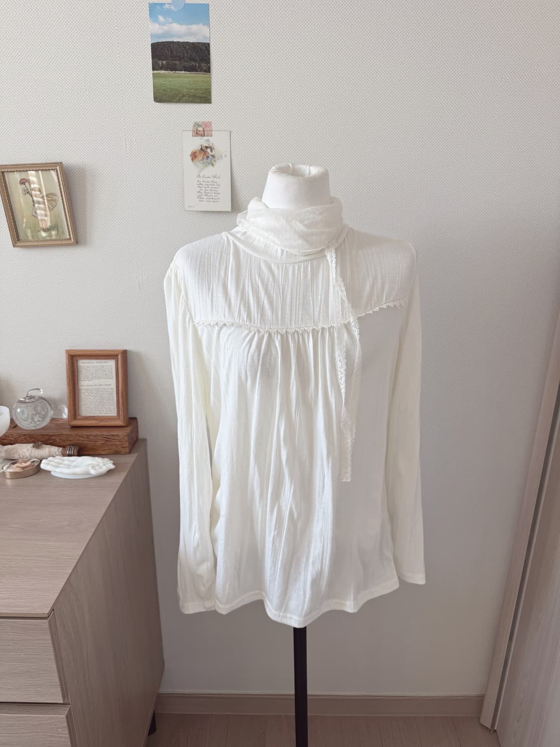 모리걸 화이트 폴라티 상품이미지1