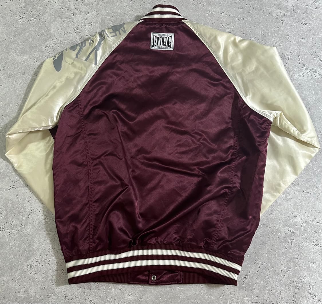 EVERLAST 버건디 새틴 스타디움 자켓 상품이미지3
