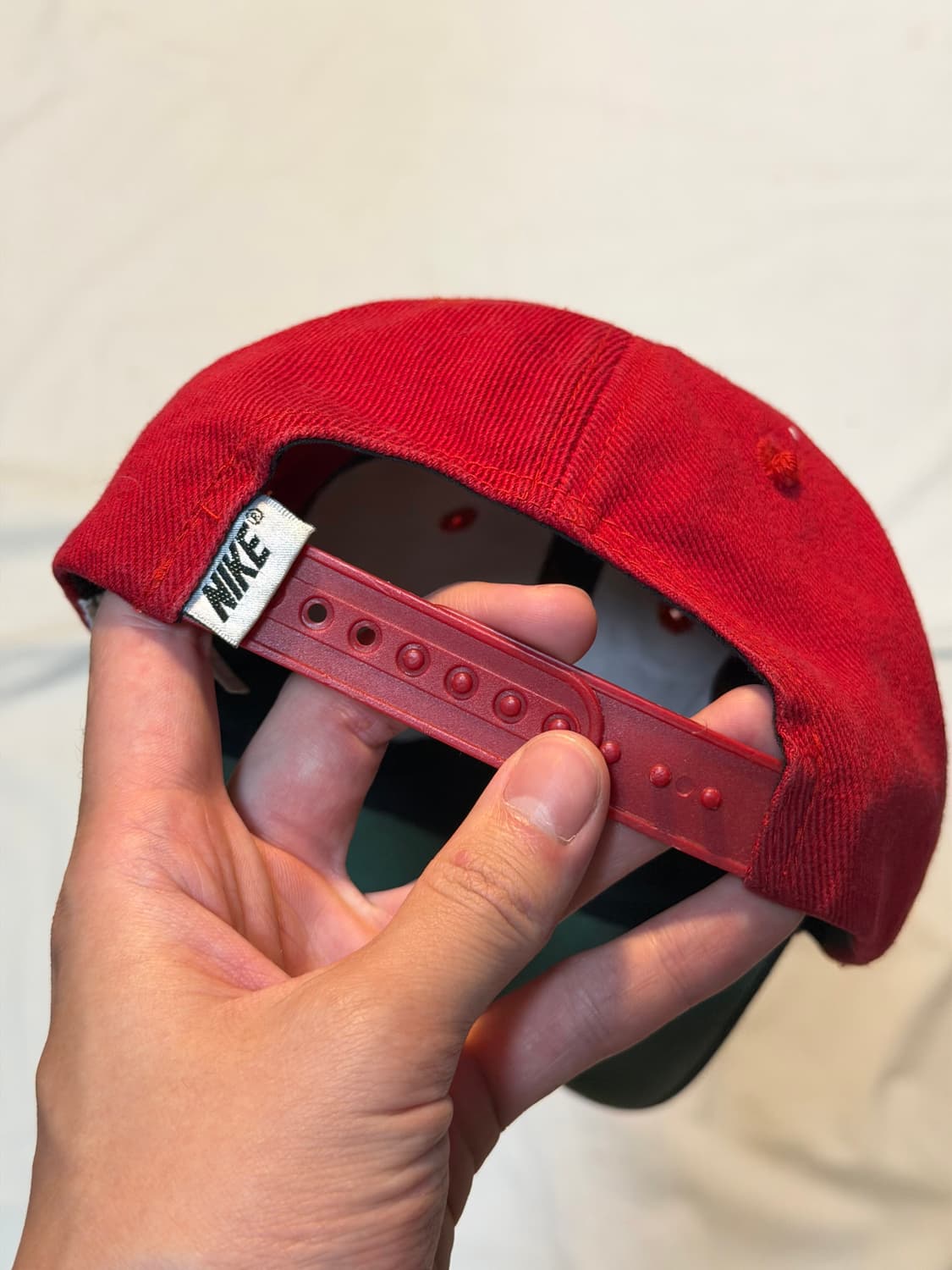 90s 나이키 빈티지 배색 볼캡 레드 네이비 상품이미지2