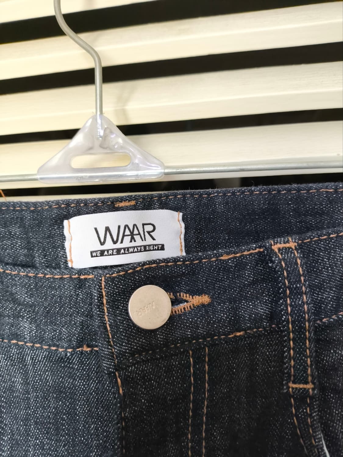 29~30 L WAAR 와르 W71 롱부츠컷 데님팬츠 진청 상품이미지3
